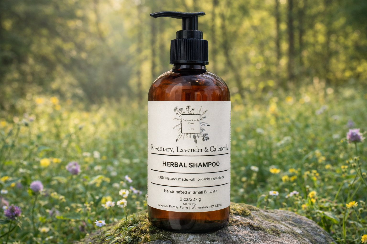 Rosemary, Lavender & Calendula Herbal Shampoo